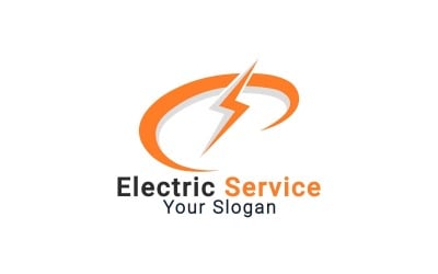 Logo energii elektrycznej, logo energii, szablon logo naprawy i konserwacji energii elektrycznej