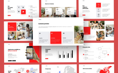Modèle de présentation d&amp;#39;entreprise moderne intense