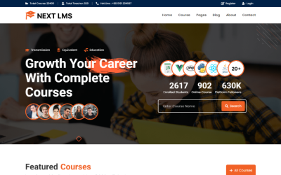 Наступний LMS – шаблон React для онлайн-освітнього курсу LMS