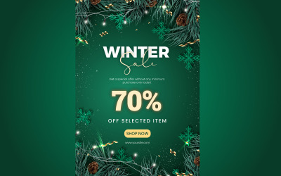 Winter Sale Promotie Banner Poster