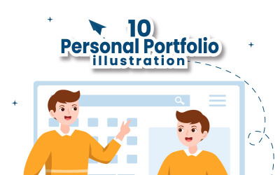 10 Illustrazione del portafoglio personale