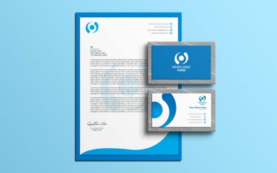 Kreativní a moderní firemní design hlavičkového papíru a vizitky - Corporate Identity