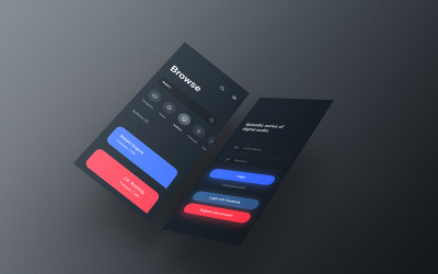 Modello PSD mockup dell&amp;#39;applicazione Vol 13