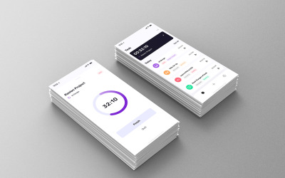 Modello PSD mockup dell&amp;#39;applicazione Vol 19