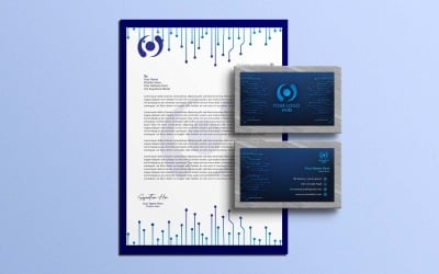 Profesjonalna technologia papier firmowy i projekt wizytówki - identyfikacja wizualna