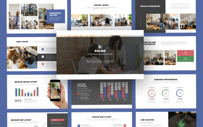 Šablona prezentace Kolisa Coworking Business Google
