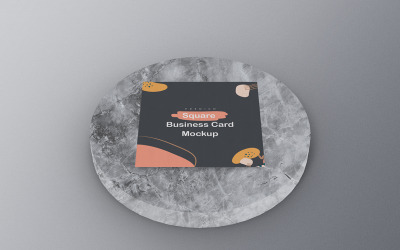 Square Business Card Mockup PSD Template Vol 14