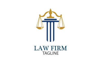 Anwaltskanzlei-Logo und Icon-Design-Vorlage Vektor 28