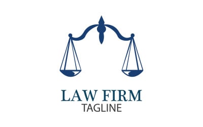 Hukuk Bürosu Logo Ve Simge Tasarım Şablonu Vektör 12