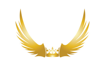 Kanatlar Taç Logo Ve Sembol Vektör 18