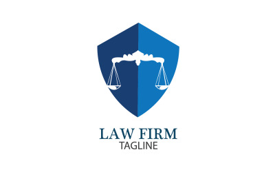 Logo firmy prawniczej i ikona szablonu projektu wektor 17