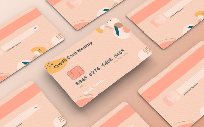 Credit Card Mockup PSD Template Vol 17