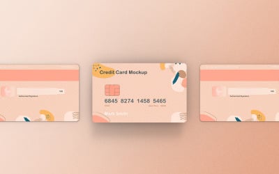 Credit Card Mockup PSD Template Vol 22