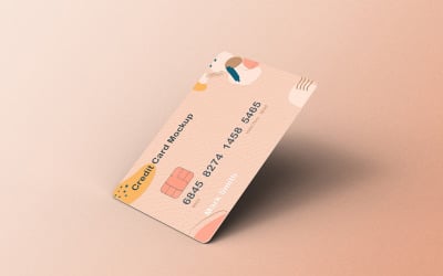 Credit Card Mockup PSD Template Vol 38