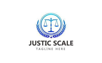 Logo firmy prawniczej i szablon Logo skali sprawiedliwości
