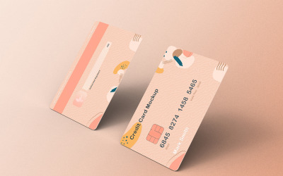 Modèle PSD de maquette de carte de crédit Vol 37