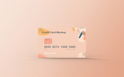 Modello PSD mockup carta di credito Vol 04