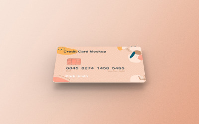 Modello PSD mockup carta di credito Vol 06