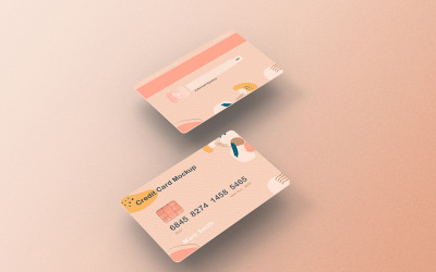 Modello PSD mockup carta di credito Vol 09