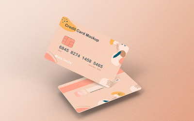 Modello PSD mockup carta di credito Vol 44