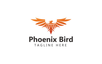 Phoenix Bird Logo And Flaming Flying Phoenix Fire Bird Logo
