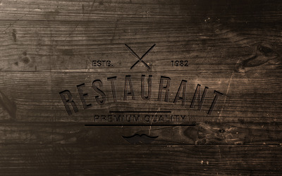 Wood Logo Mockup PSD Template Vol 03