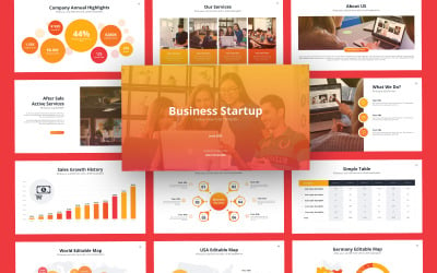 Actz Business Startup Plantillas de Presentaciones PowerPoint
