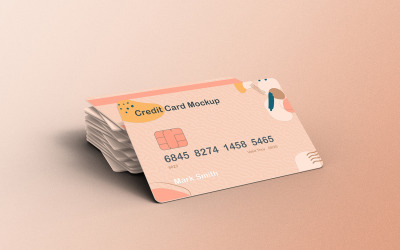 Credit Card Mockup PSD Template Vol 51