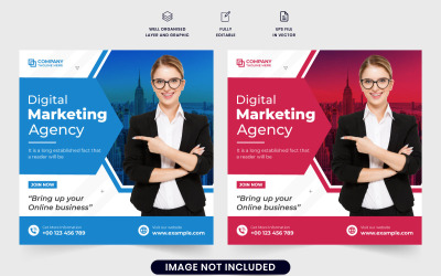 Digital marketing social media post vector