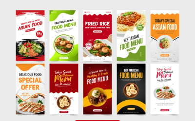 Food menu social media story design