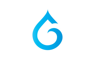 gota de água natureza Logo Template design de ilustração vetorial V4