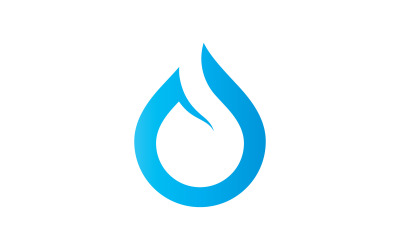 goutte d&amp;#39;eau nature Logo Template vector illustration design V3