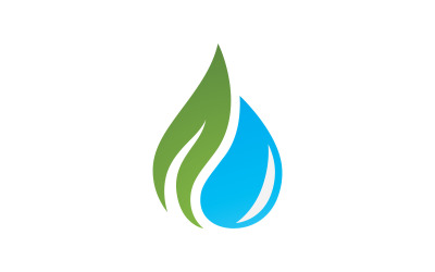 Goutte d&amp;#39;eau nature Logo Template vector illustration design V