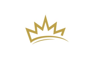 Modèle de conception de logo de concept de couronne 3