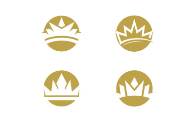 Modèle de conception de logo de concept de couronne V10