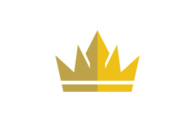 Modello di progettazione del logo del concetto di corona V4