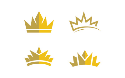Modello di progettazione del logo del concetto di corona V9