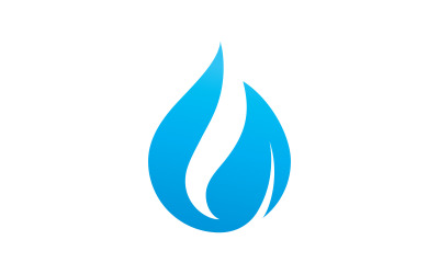 Wassertropfen Natur Logo Template Vektor-Illustrationsdesign V2