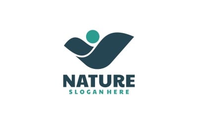 Estilo de logotipo de silueta de naturaleza