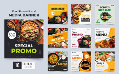 Food menu promotional poster vector