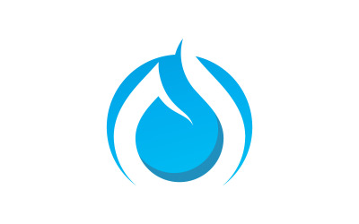 goutte d&amp;#39;eau nature Logo Template vector illustration design V8
