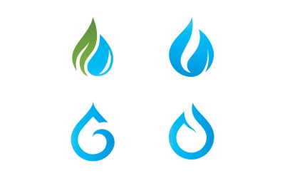 kropla wody natura Logo szablon wektor ilustracja projekt V10