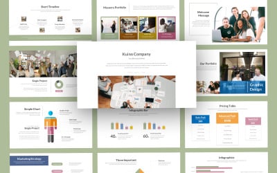 Kuinn Минимальный бизнес Шаблоны презентаций PowerPoint
