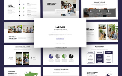 Šablona hlavní poznámky profilu obchodní společnosti Larona