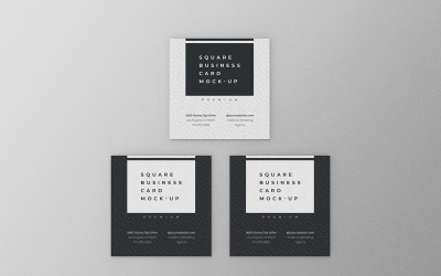 Square Business Card Mockup PSD Template Vol 22