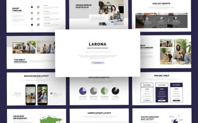Szablon programu PowerPoint Profil firmy Larona