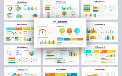 Business KPI Dashboard Професійний шаблон PowerPoint