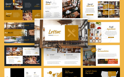 Lettuc étterem kulináris PowerPoint sablon
