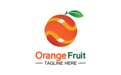 Logotipo de símbolo fresco de frutas naranjas 9