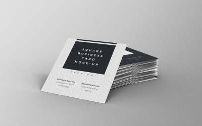 Mockup voor vierkante visitekaartjes PSD-sjabloon Vol 51